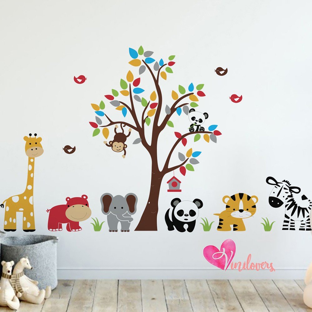 Adhesivos infantiles vinilos decorativos junglas animales Colombia Bogota Medellin Cali Barranquilla Bucaramanga Cartagena