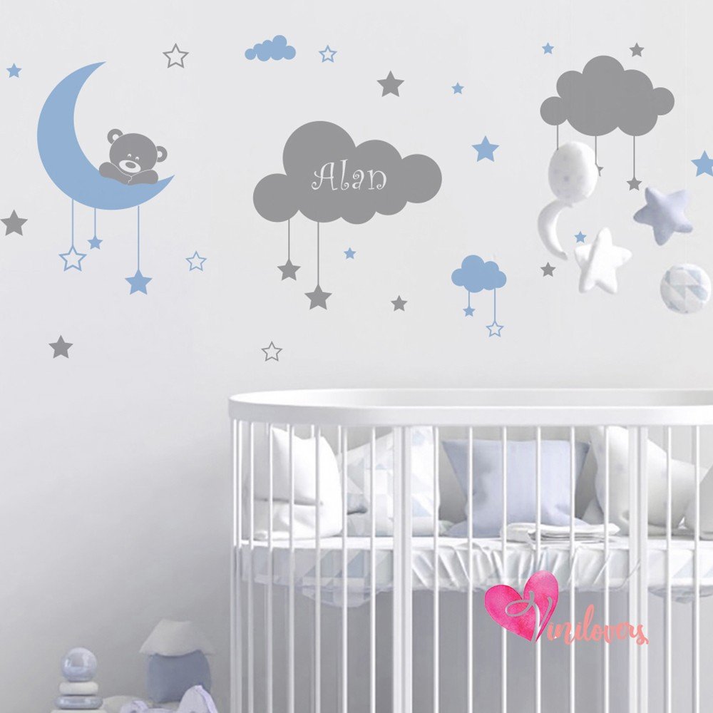 Adhesivos infantiles vinilos decorativos nubes estrellas osos Colombia Bogota Medellin Cali Barranquilla Bucaramanga Cartagena