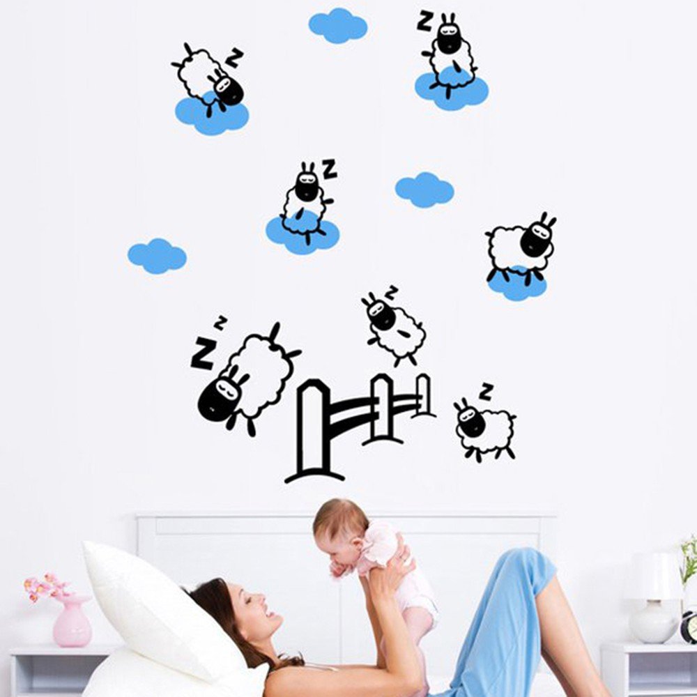 Adhesivos infantiles vinilos decorativos ovejas durmiendo Colombia Bogota Medellin Cali Barranquilla Bucaramanga Cartagena