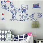 Adhesivos infantiles vinilos decorativos robots deportistas Colombia Bogota Medellin Cali Barranquilla Bucaramanga Cartagena