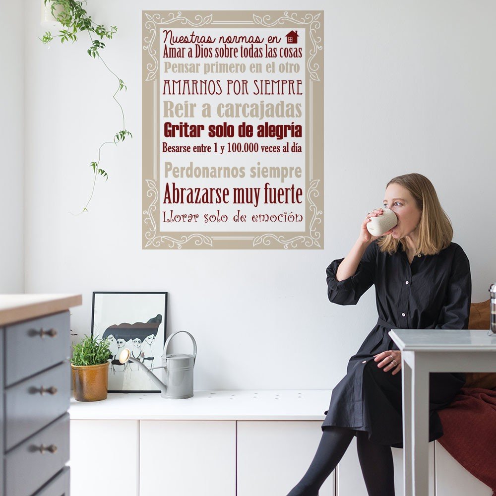 Vinilo Nuestras Normas en Casa