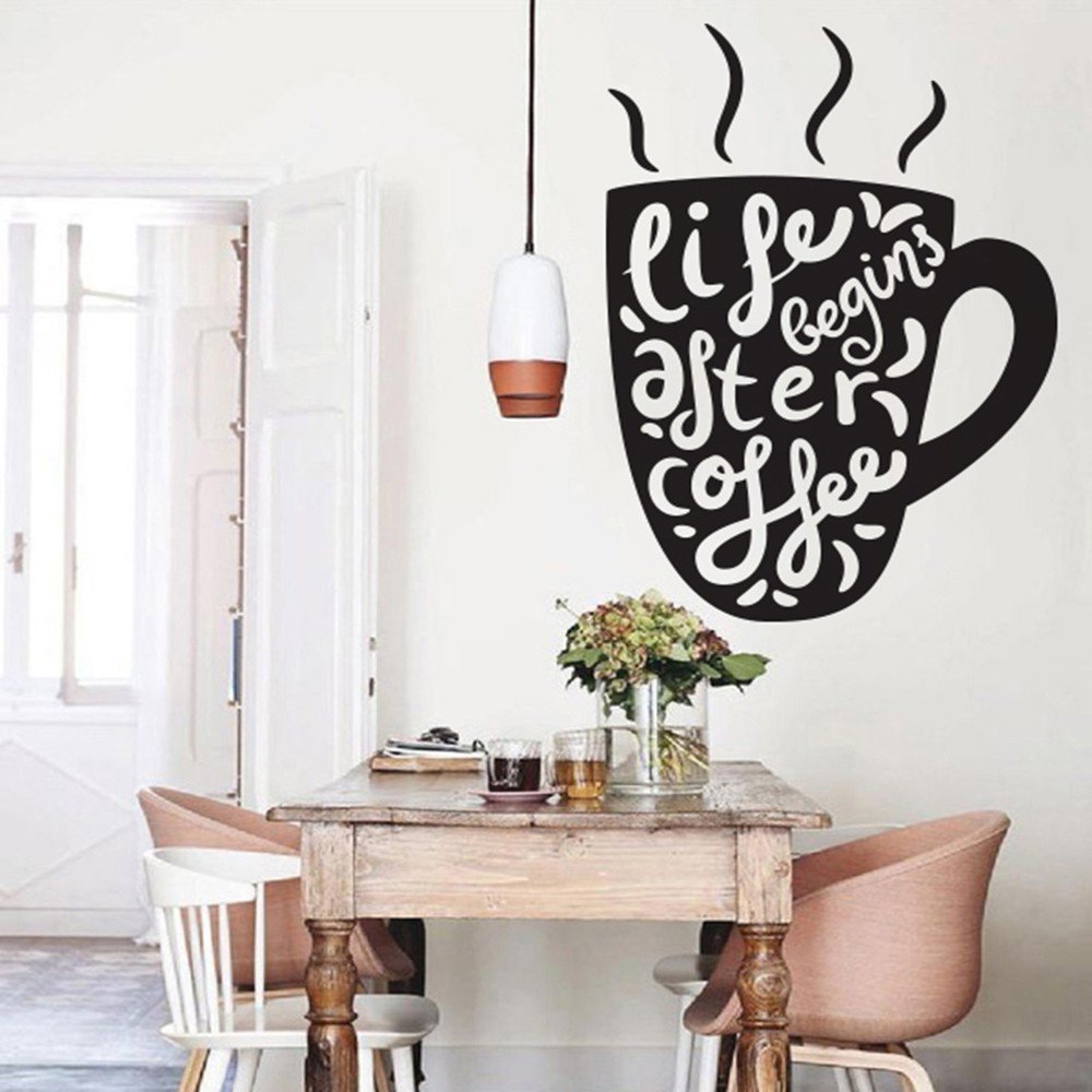 Vinilo Decorativo Adhesivo Life begin after coffee