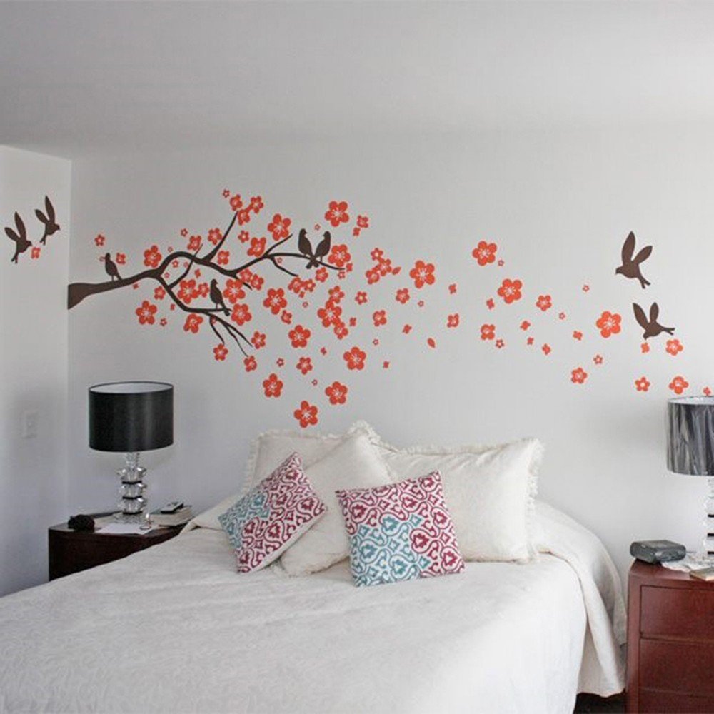 Vinilo Decorativo Adhesivo Cerezo pájaros