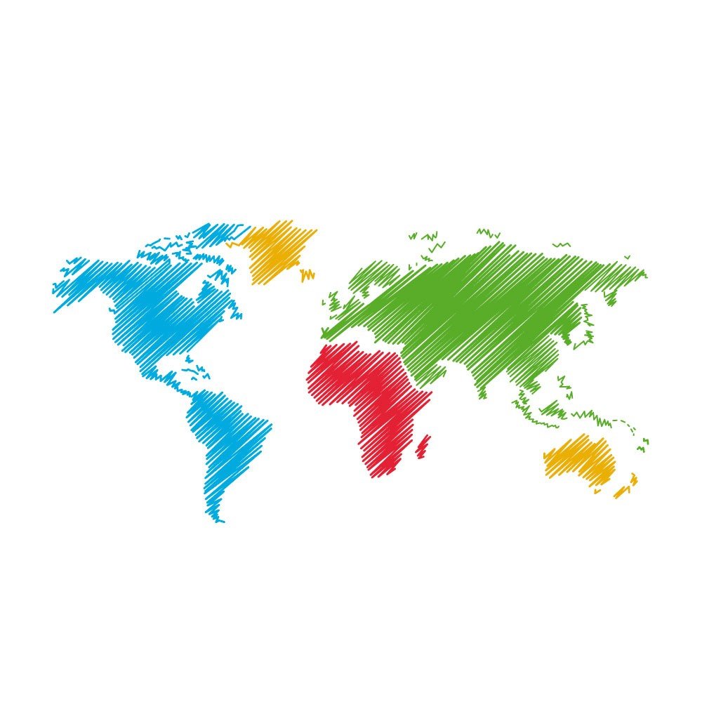 Vinilo Decorativo Adhesivo Mapas de  Trazos