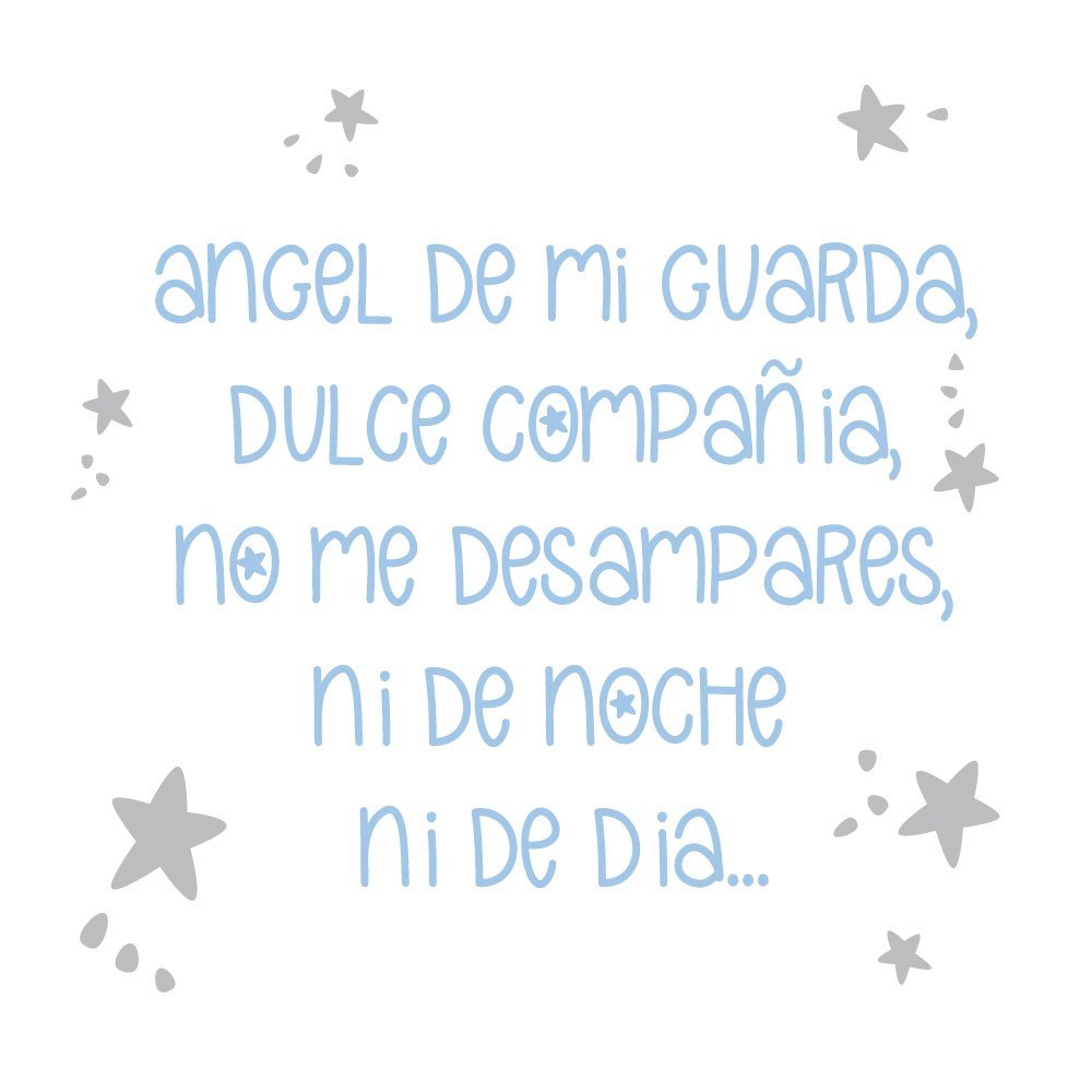 Vinilos infantiles adhesivos angel de mi guarda textos oraciones Colombia Bogota Medellin Cali Barranquilla Bucaramanga