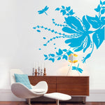 Vinilo Decorativo Adhesivo Flor Libelula