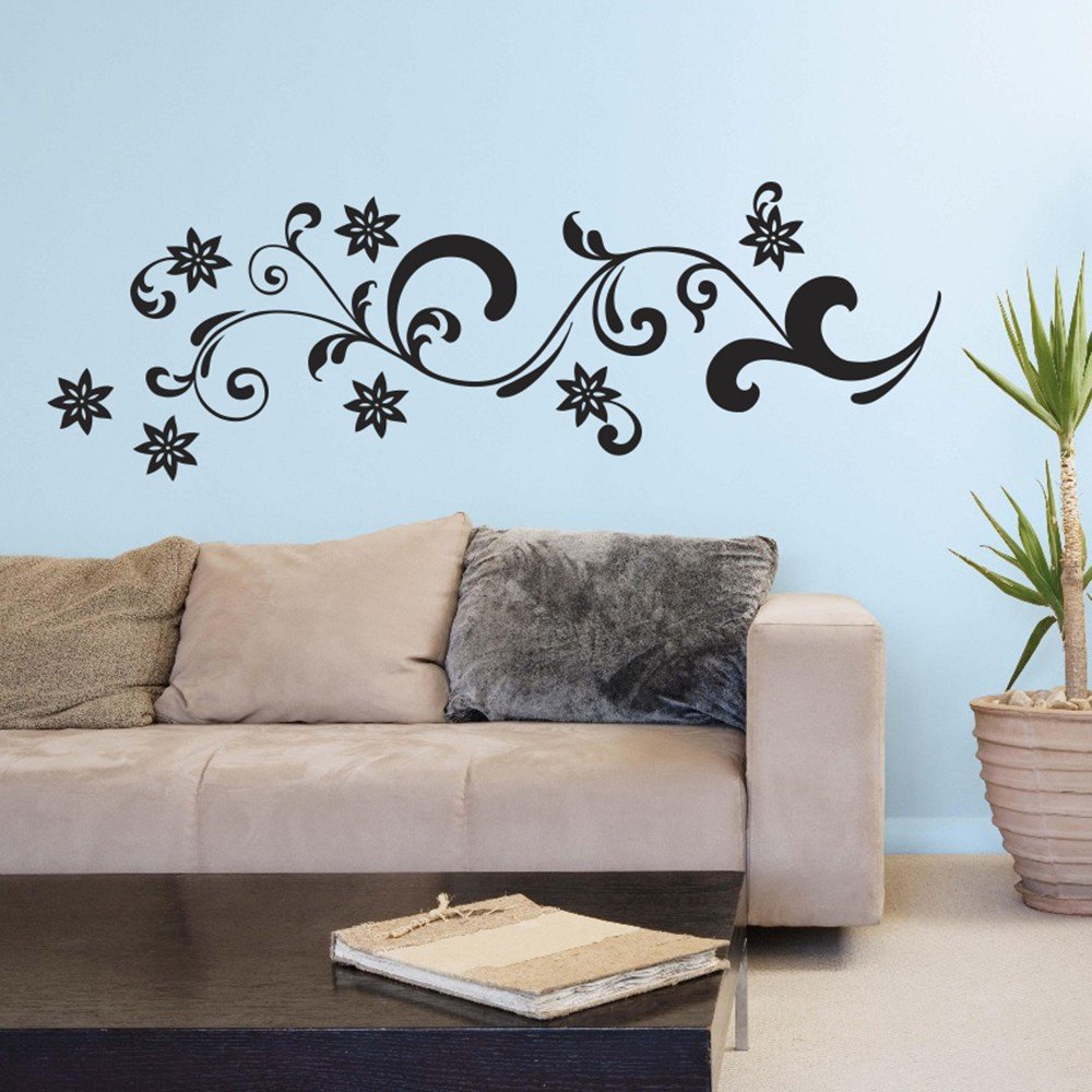 Vinilo Decorativo Adhesivo Flores Arabe