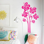 Vinilo Decorativo Adhesivo   Flores Mariposa