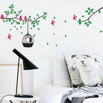 Vinilo Decorativo Adhesivo Rama Doble con Jaula