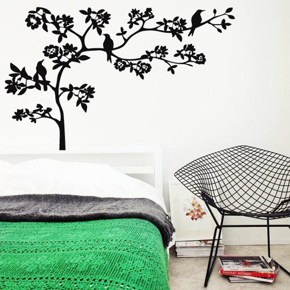 Vinilo Decorativo Adhesivo Rama Párajos y Flores