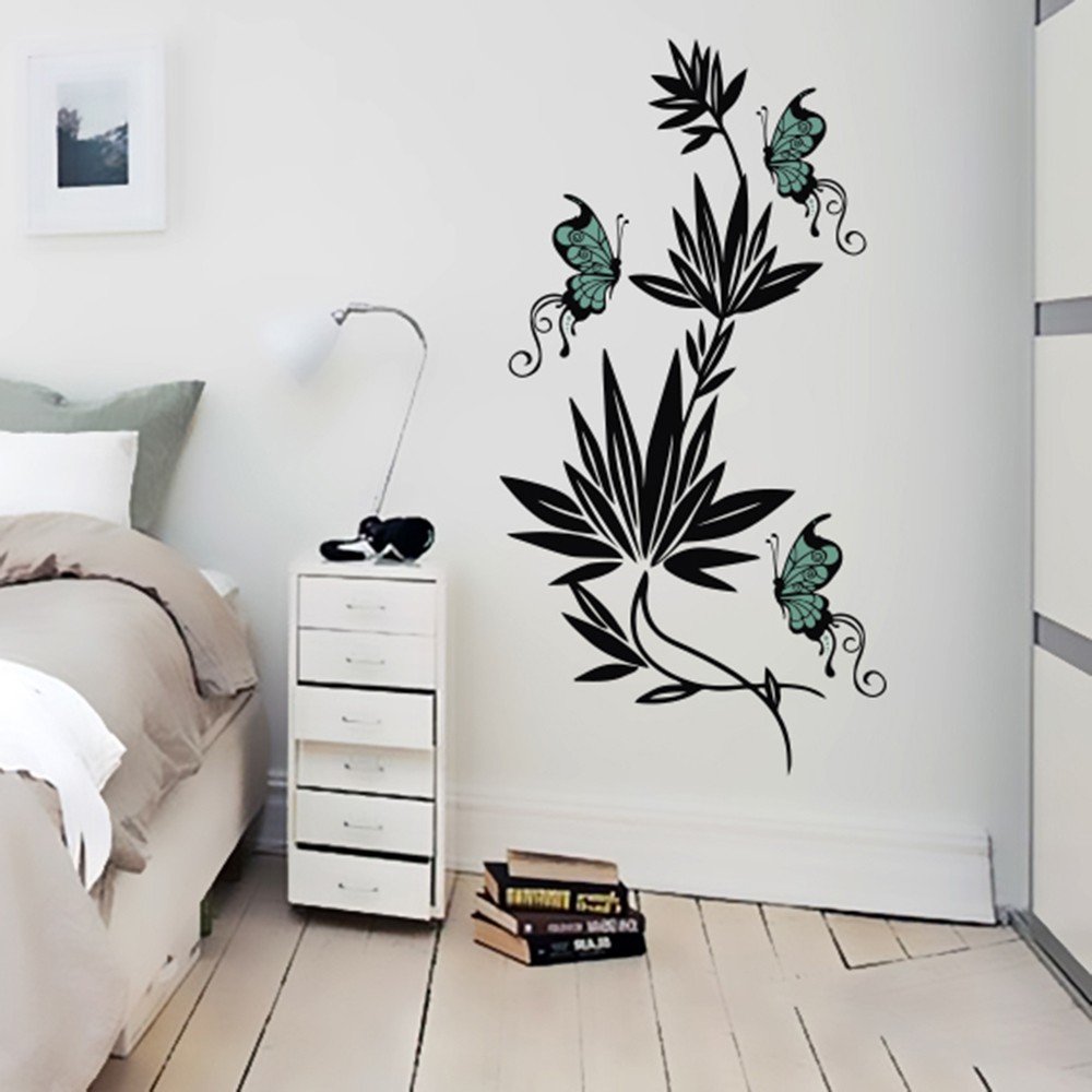 Vinilo Decorativo Adhesivo Ramas y Mariposas