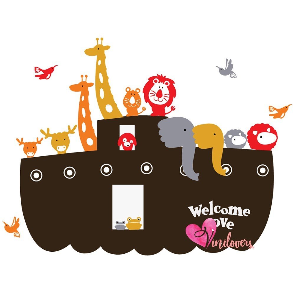 Vinilo Decorativo Adhesivo Arca De Animales