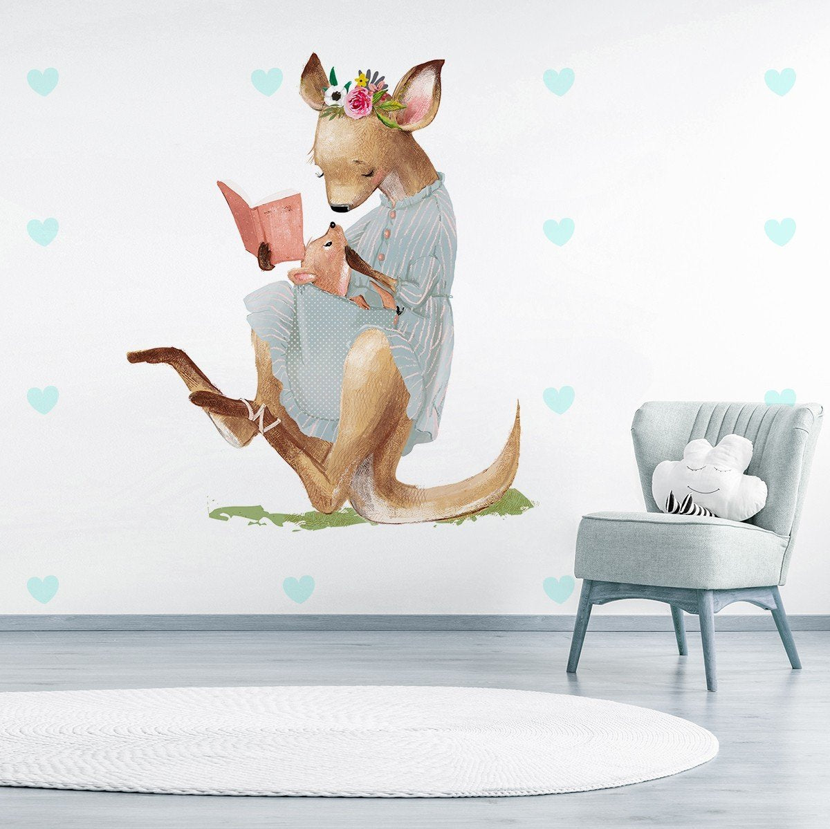 Vinilo Decorativo Adhesivo Canguro Bebe Impresión