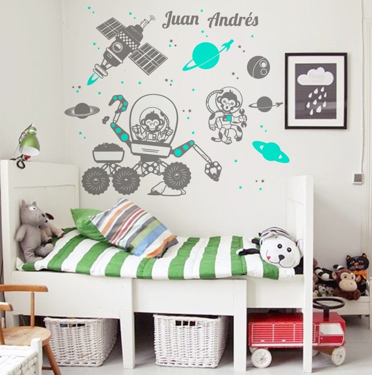 Adhesivos infantiles vinilos decorativos micos espaciales Colombia Bogota Medellin Cali Barranquilla Bucaramanga Cartagena