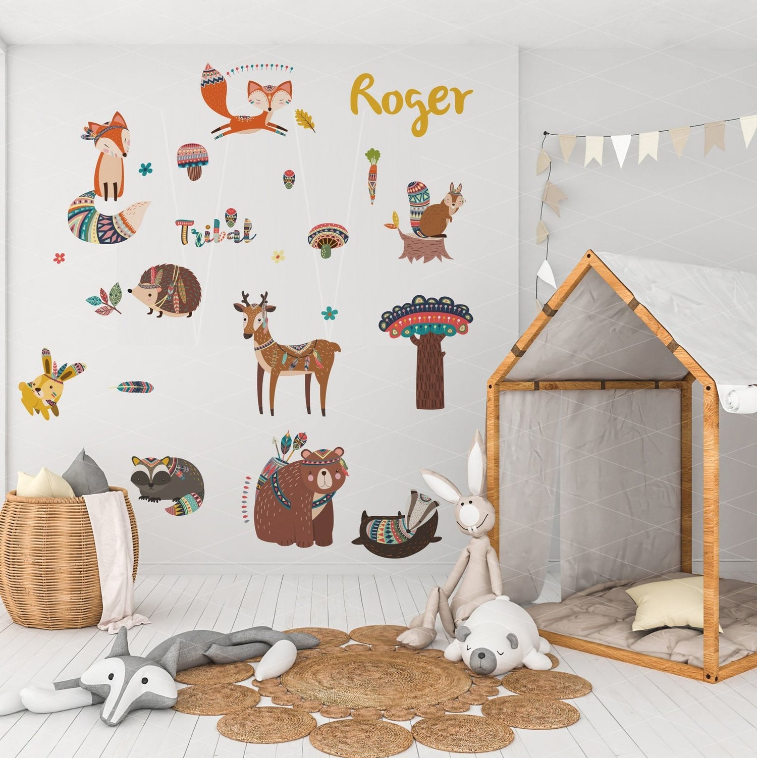 Vinilo Decorativo Adhesivo Animales Tribales Impresión