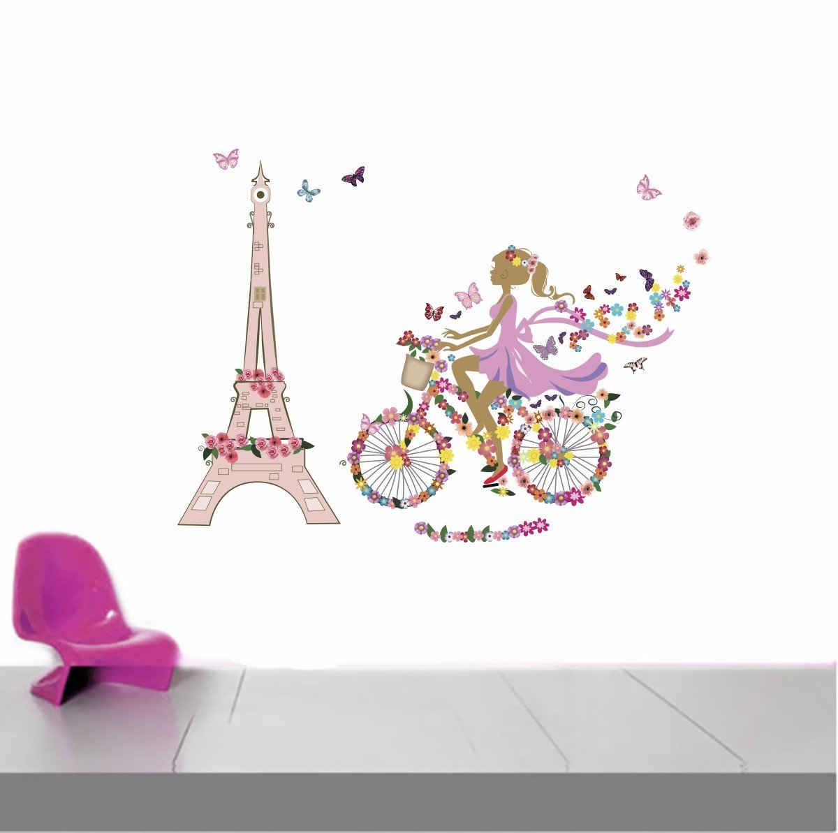 Vinilo Decorativo Parisian Girl Impresión