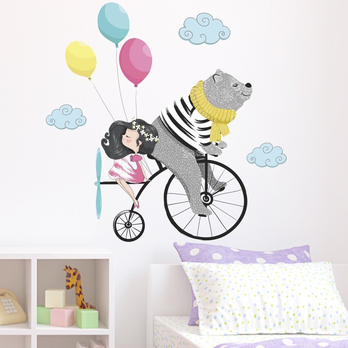 Vinilo Decorativo Adhesivo Mi Oso Niña Impresión