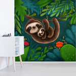 Mural Decorativo Osos Perezosos Impresión