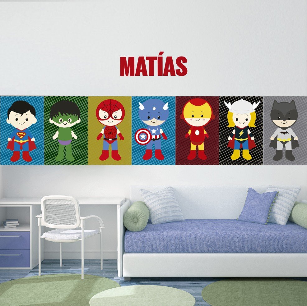 Mural Superheroes  impresión