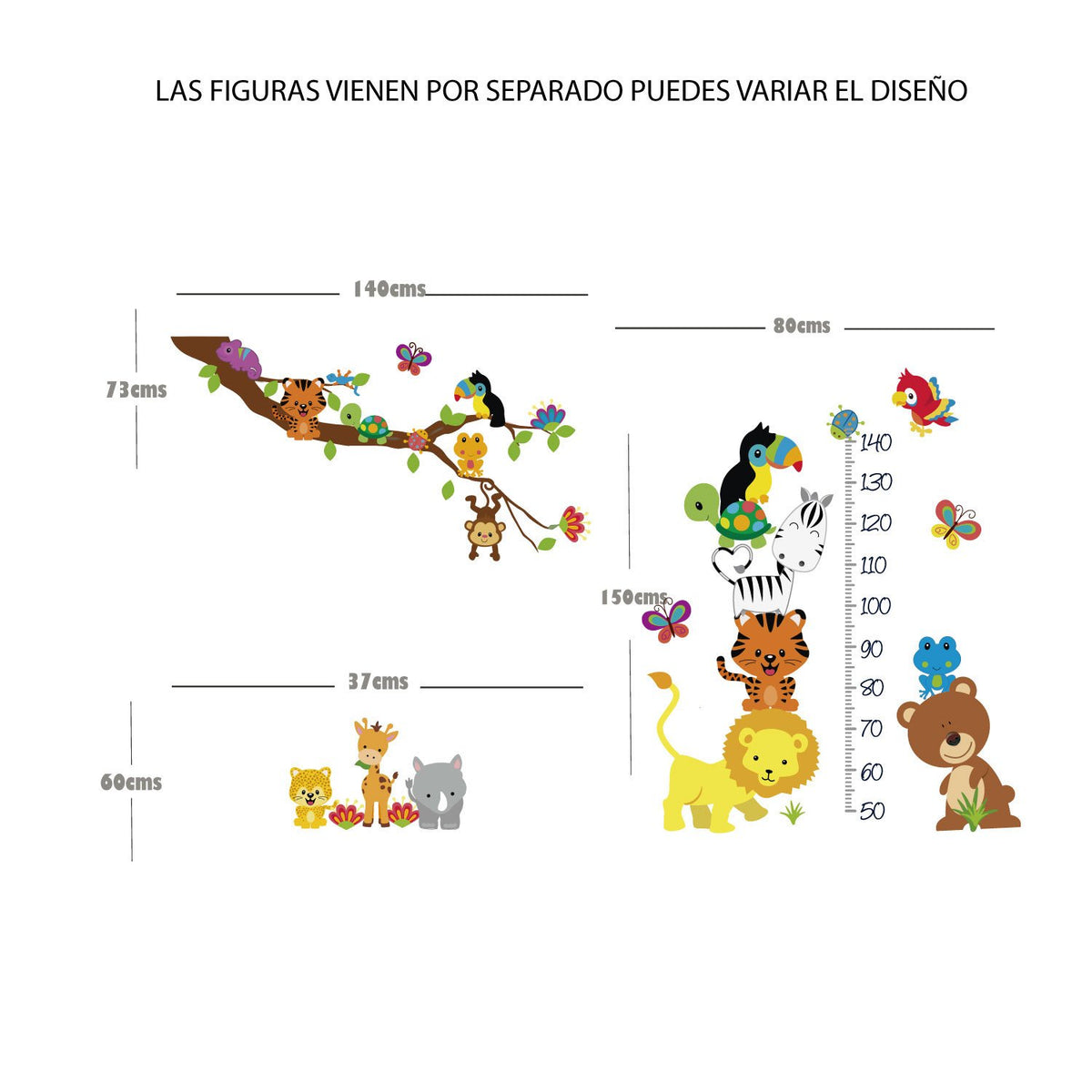 Vinilos animales de zafai niños