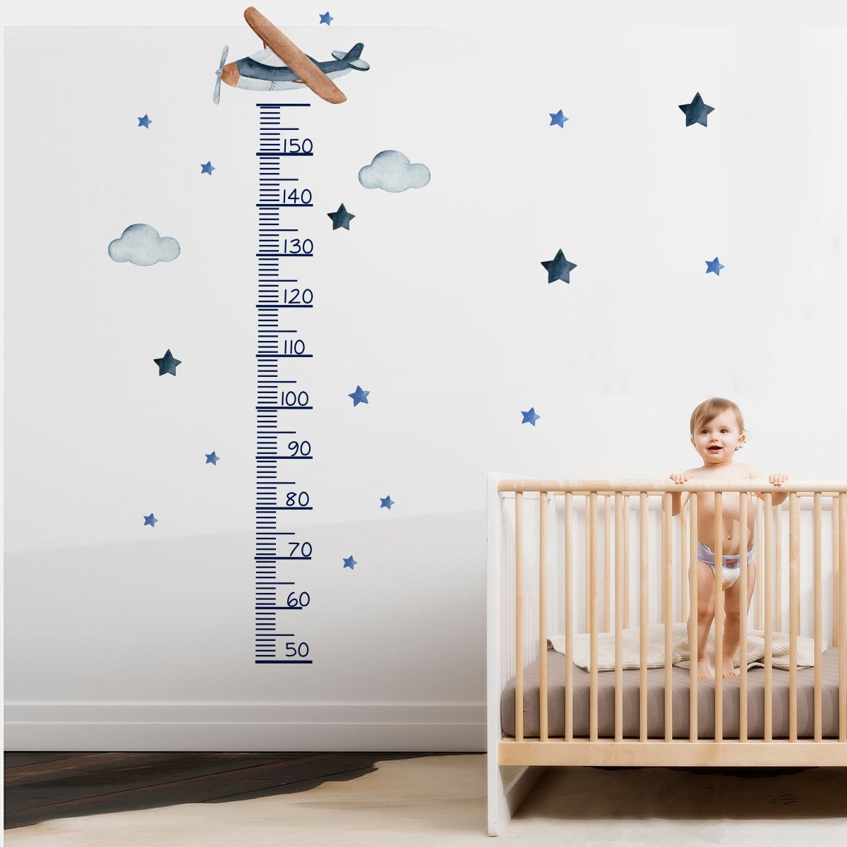 vinilos de aviones y medidor estrellas nubes