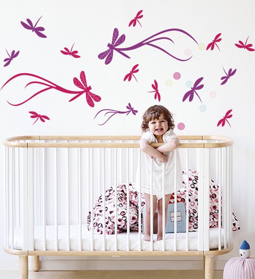 Vinilo Decorativo Adhesivo Libélulas Volando