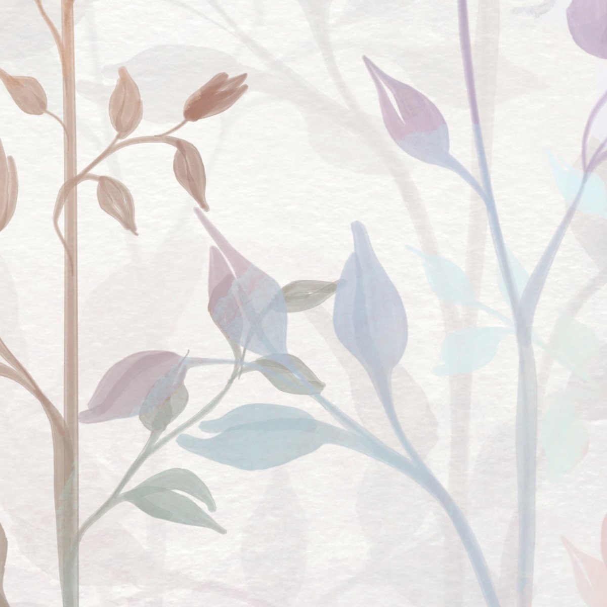 Mural Adhesivo Floral Acuarela