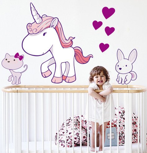 Vinilo Decorativo Adhesivo Unicornio Impresión