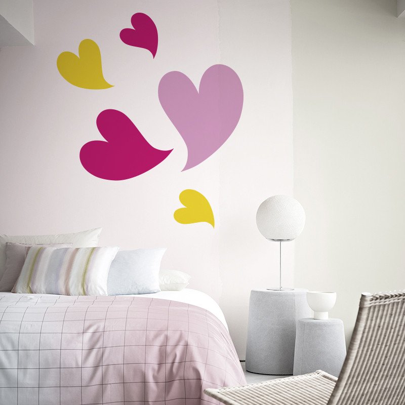 Adhesivos infantiles vinilos decorativos corazones Colombia Bogota Medellin Cali Barranquilla Bucaramanga Cartagena Ibague