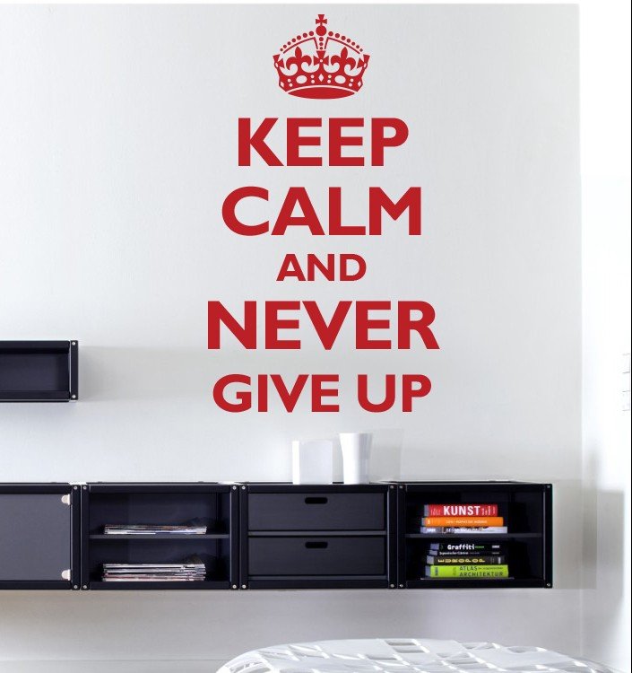 Vinilo Decorativo Adhesivo Frases  perseverancia calma Colombia Bogota Medellin Cali Bucaramanga Barranquilla