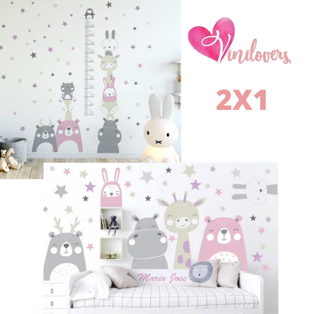 Vinilos Adhesivos Stickers Calcomanías Animales Estrellas