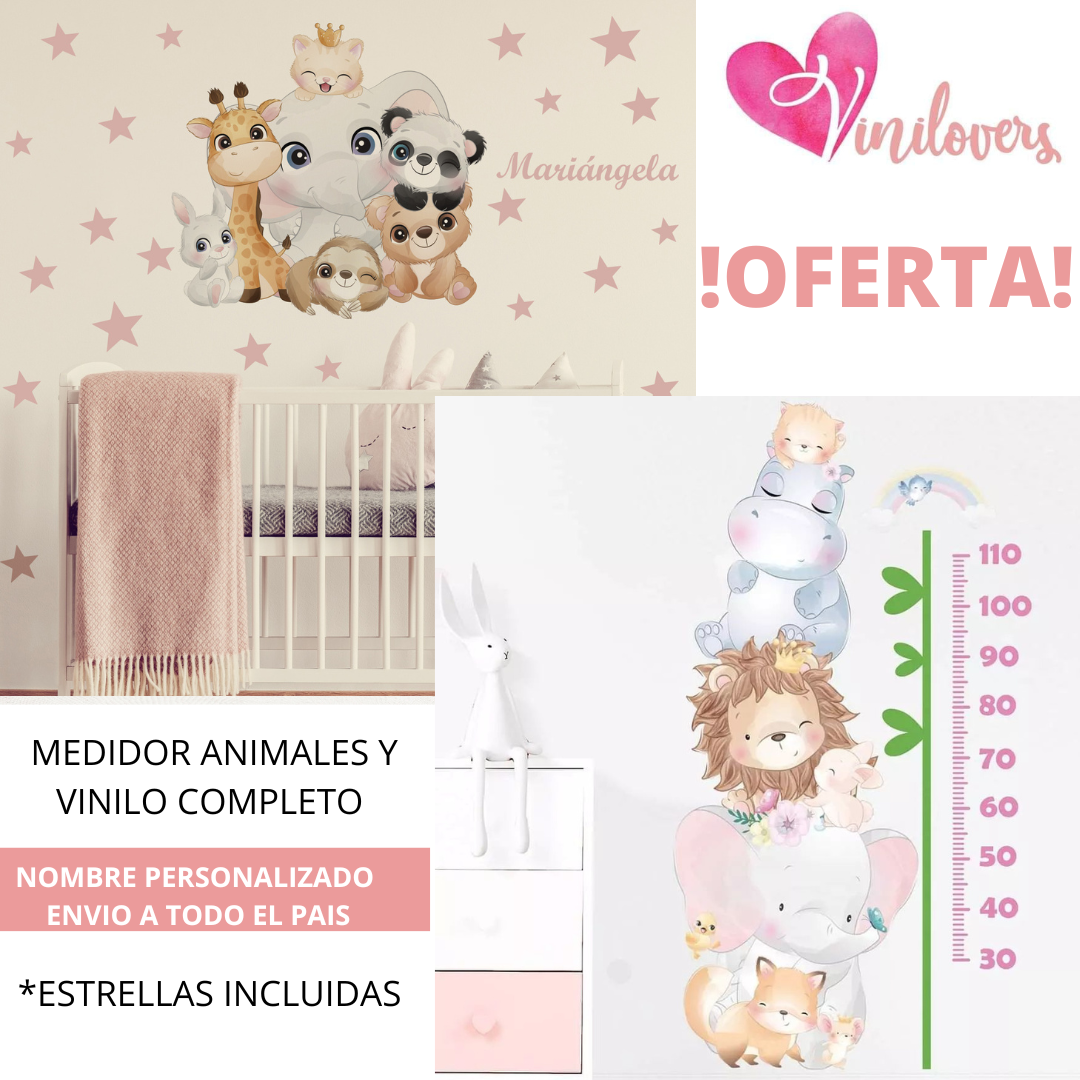 vinilos medidor animales y animales estrellas nombre