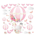 Vinilo Decorativo Adhesivo Globos Animales y Mariposas