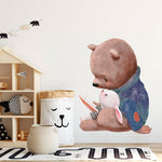 Vinilo Decorativo Adhesivo Infantil Oso Conejo