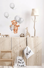 Vinilo Decorativo Oso Globos Bebe