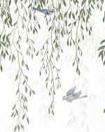 Papel Tapiz Adhesivo Pajaros Acuarela