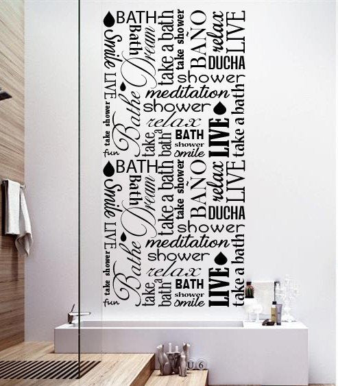 Vinilo Decorativo Adhesivo Frases para banos Colombia Bogota Medellin Cali Barranquilla  Bucaramanga