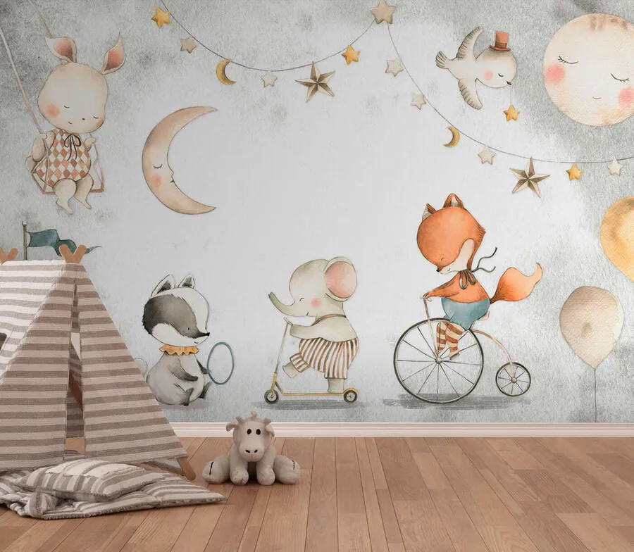 Papel Tapiz Adhesivo Infantil Animales