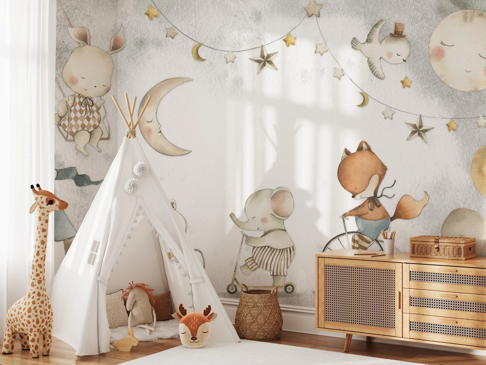 Papel Tapiz Adhesivo Infantil Animales