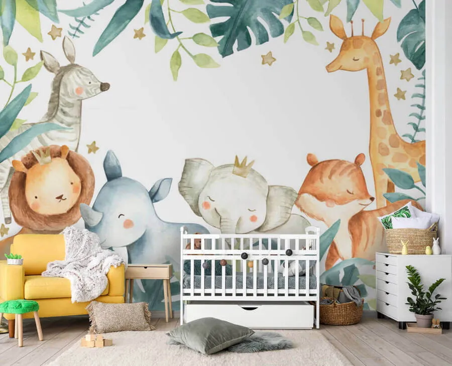 Papel Tapiz Infantil Murales Vinilos Animales