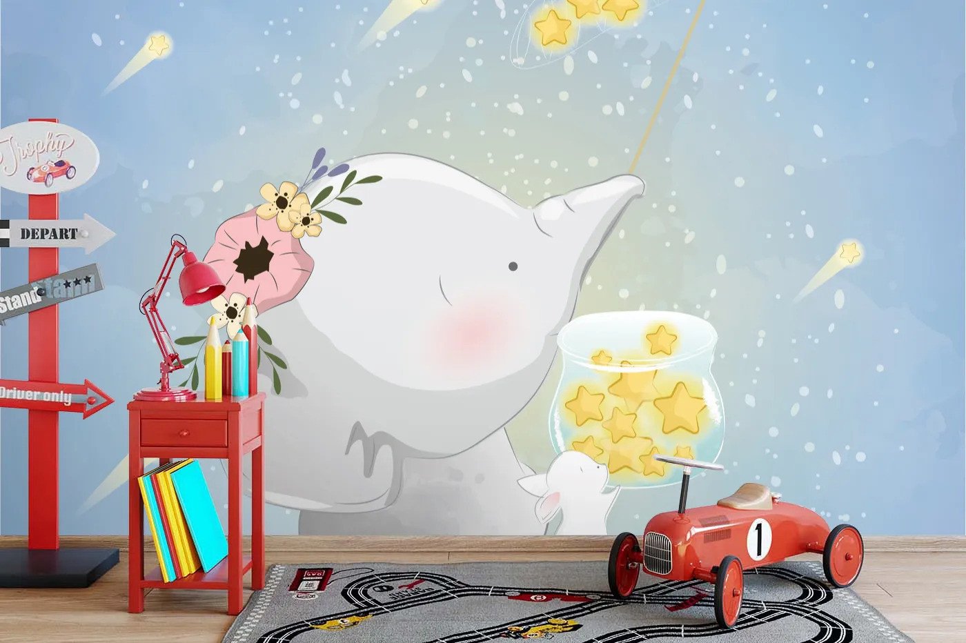 Papel tapiz infantil murales adhesivos vinilos
