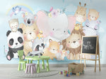 Papel tapiz vinilo adhesivo infantil animales