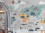 Papel tapiz vinilo adhesivo mapa