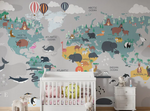 Papel tapiz vinilo adhesivo mapa