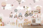 Papel Tapiz Infantil Vinilo Adhesivo Globos y Animales
