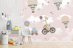 Papel Tapiz Infantil Vinilo Adhesivo Globos y Animales
