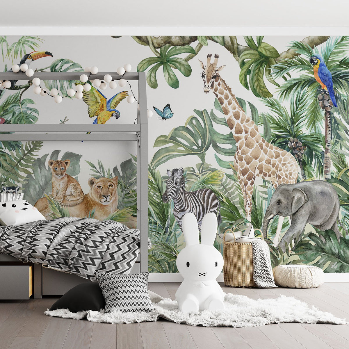Papel Tapiz Adhesivo Infantil Animales Zafari