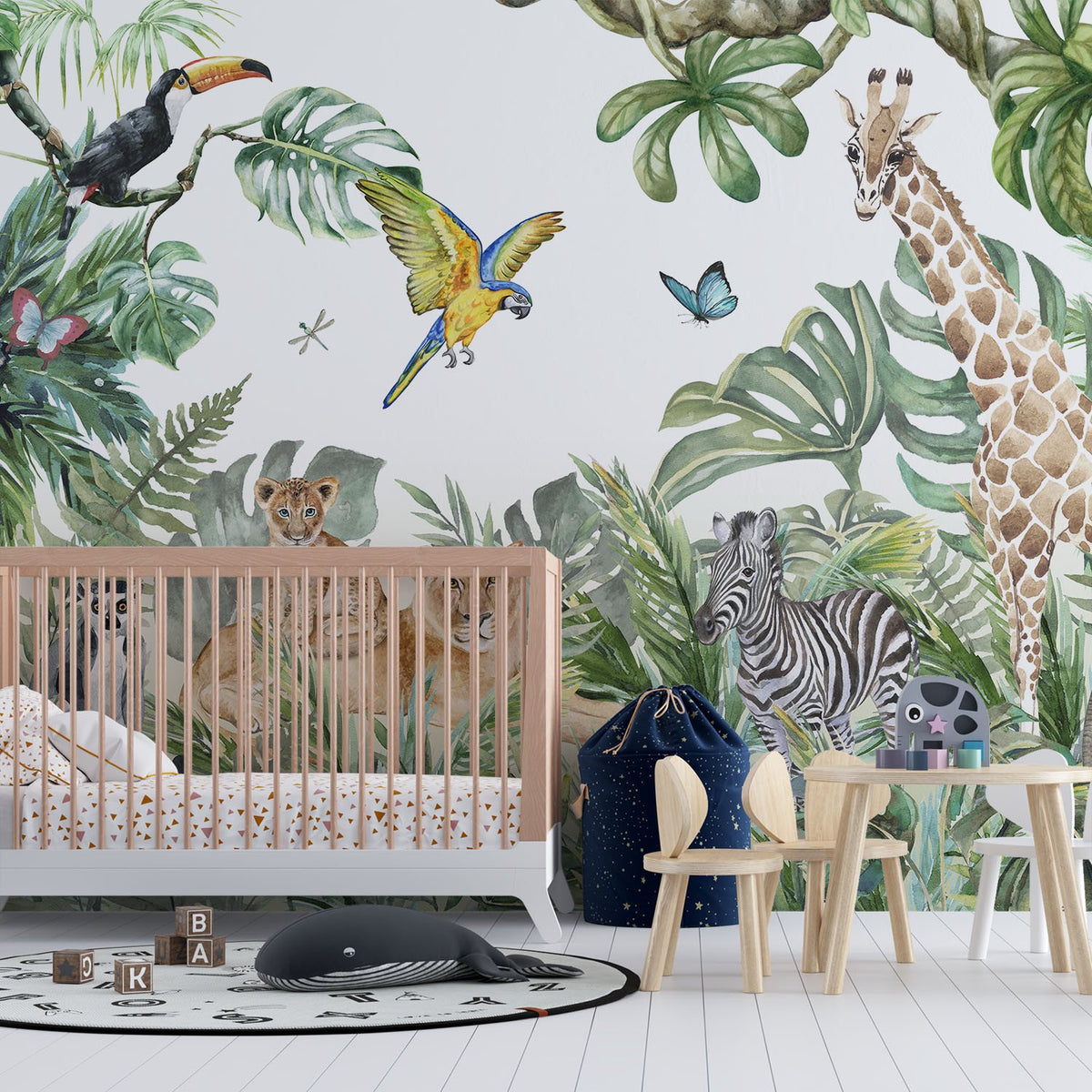 Papel Tapiz Adhesivo Infantil Animales Zafari