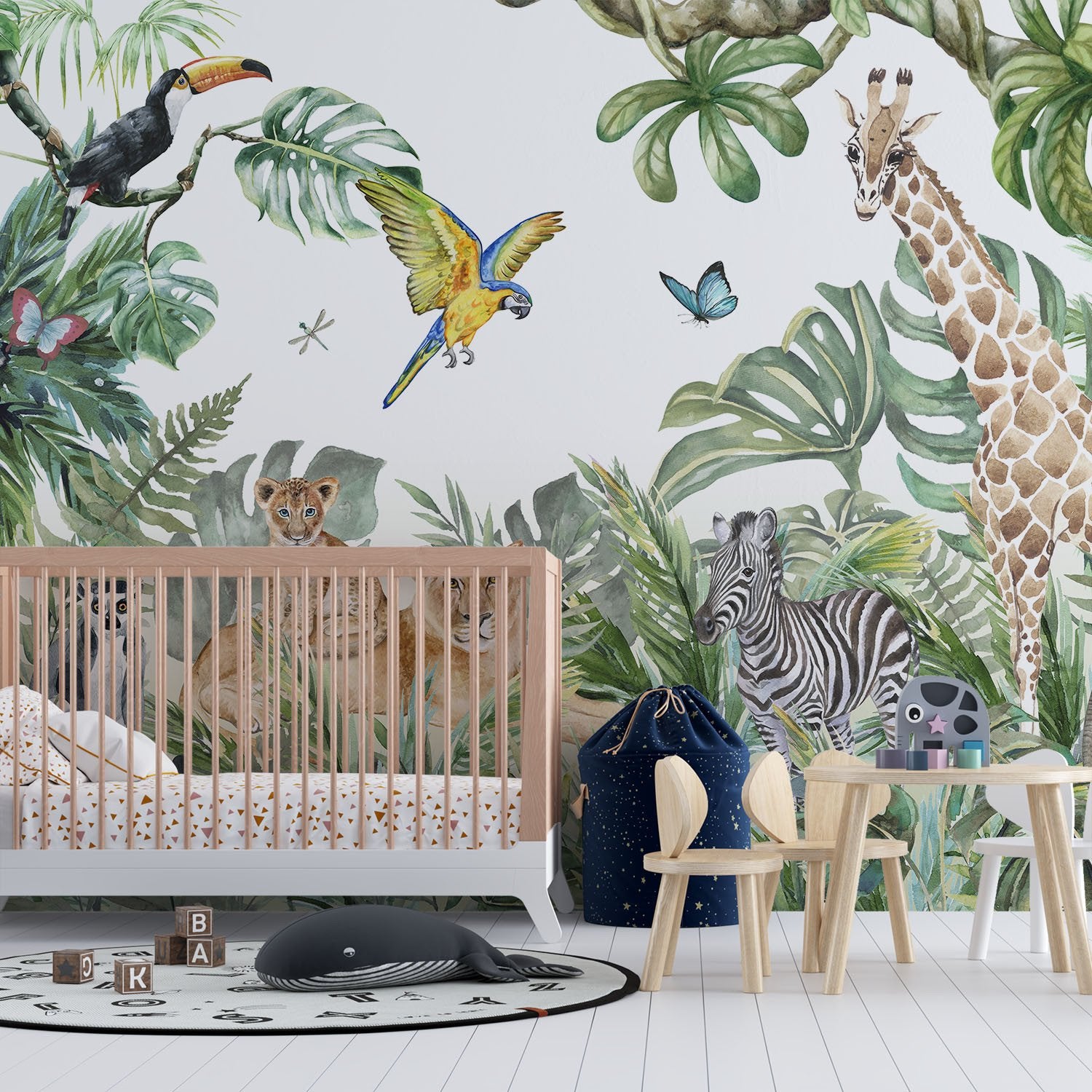 Papel Tapiz Adhesivo Infantil Animales Zafari