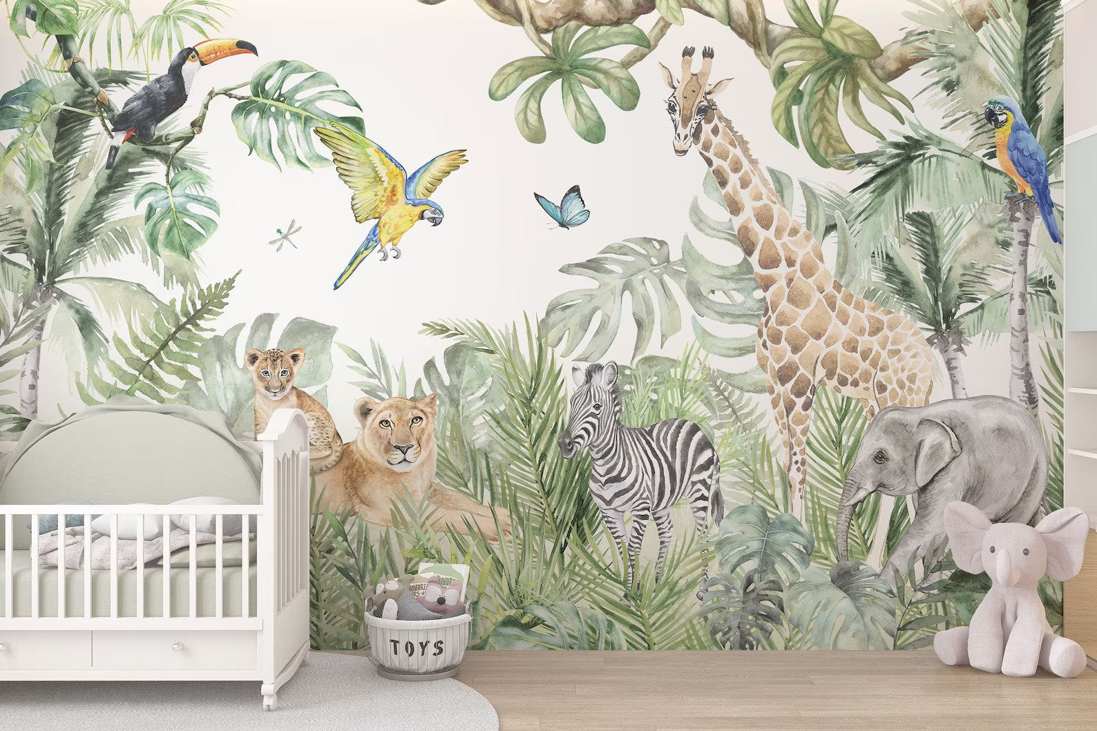 Papel Tapiz Adhesivo Infantil Animales Zafari